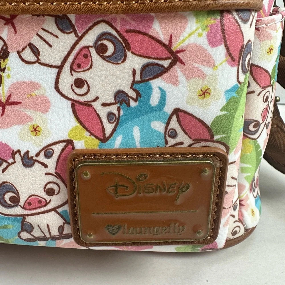 Loungefly Disney Moana Pua AOP OG Heart Logo Mini Backpack